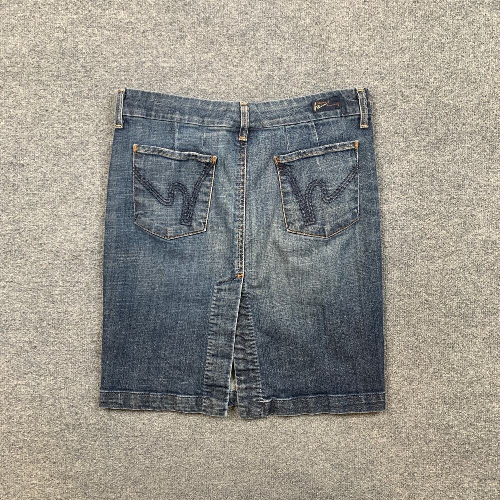 Citizens Of Humanity Skirt Womens 29 Novak Stretch Denim 358 Pencil Zip Fly Jean - Picture 8 of 10